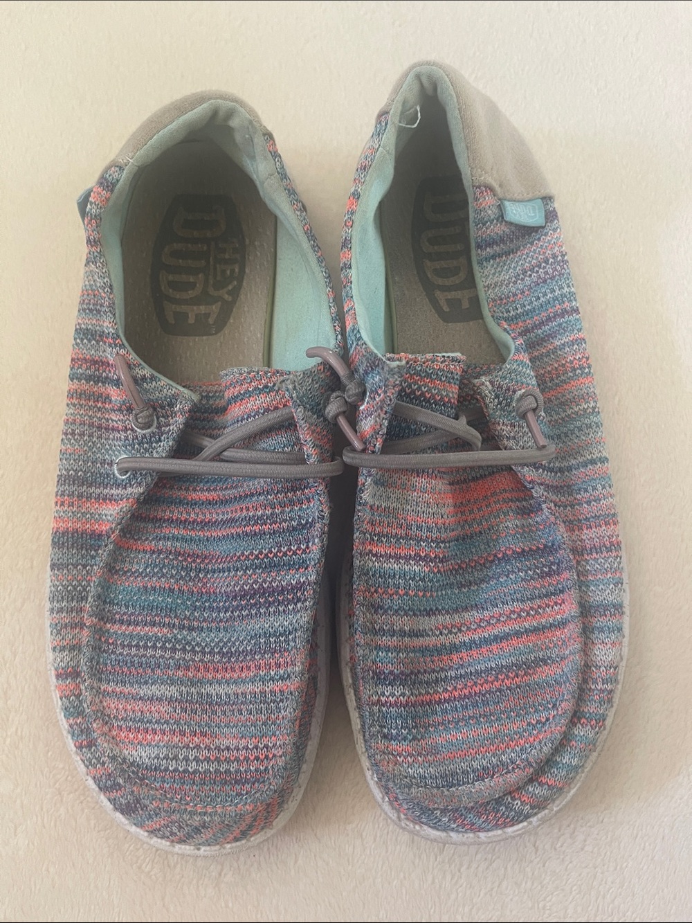 Hey Dude Multicolor Knit Slip-On Moccasins